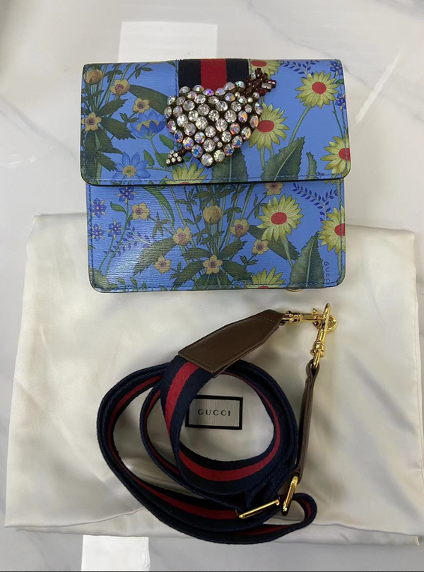 GUCCI FLORAL HANDBAG