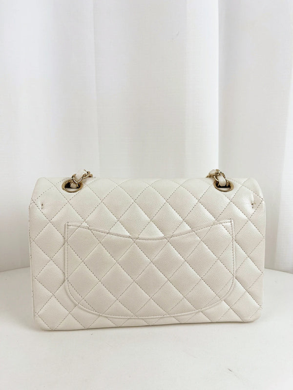 Classic Double Flap Bag Quilted Caviar Small