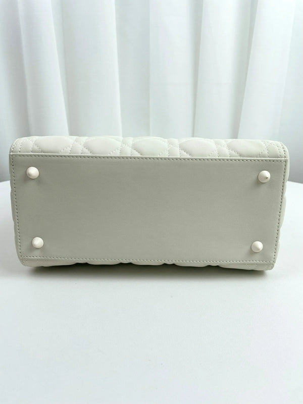 Lady Dior Bag Crystal Embellished Cannage Quilt Satin Mini