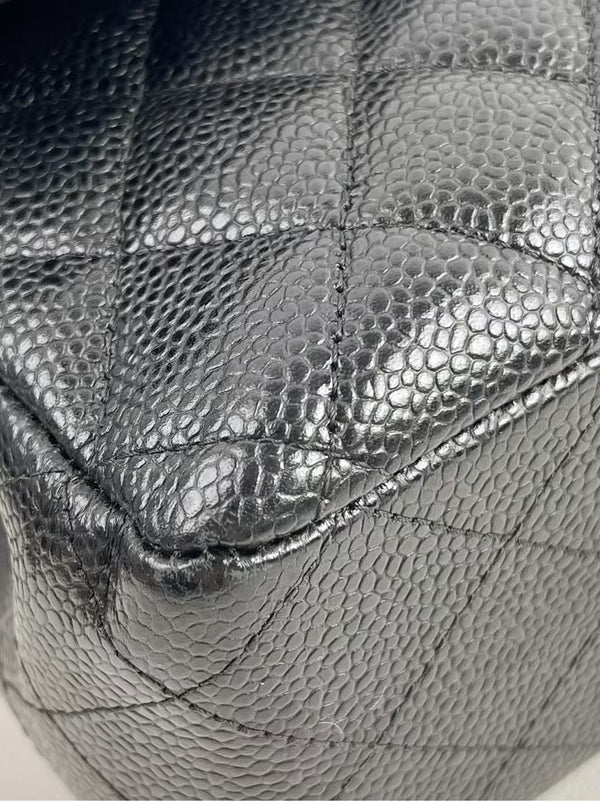 CHANEL Classic Double Flap Bag Quilted Caviar Medium