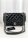 Coco Shine Flap Bag Quilted Patent Medium