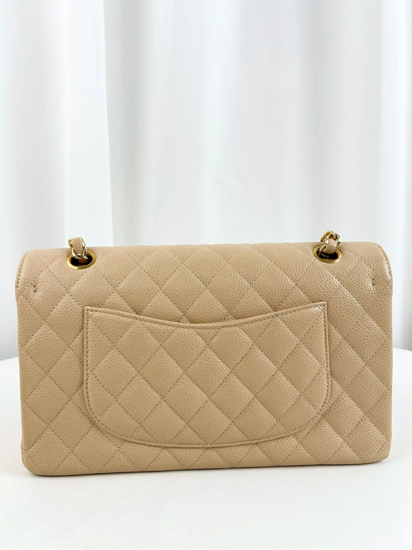 Vintage Classic Double Flap Bag Quilted Caviar Medium
