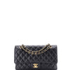 Classic Double Flap Bag Quilted Caviar Medium