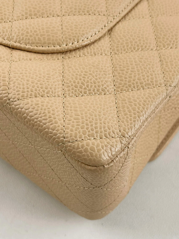Vintage Classic Double Flap Bag Quilted Caviar Medium