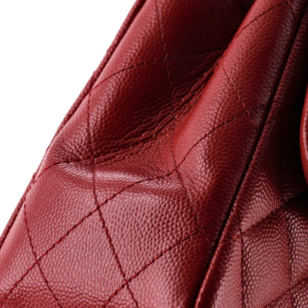 Square Classic Single Flap Bag Quilted Caviar Mini