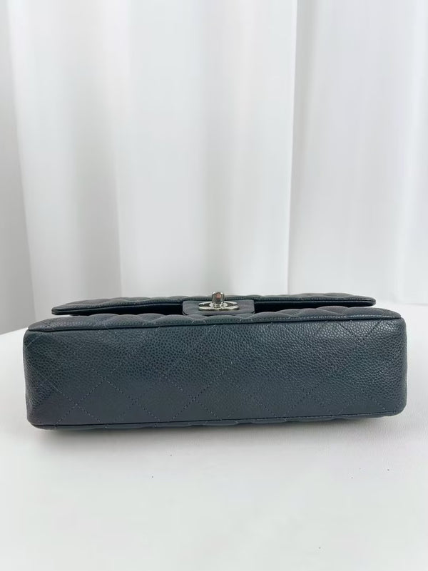 CHANEL Classic Double Flap Bag Quilted Caviar Medium