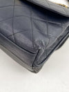 CHANEL Classic Flap Reversible Black Grained Lambskin Leather Medium