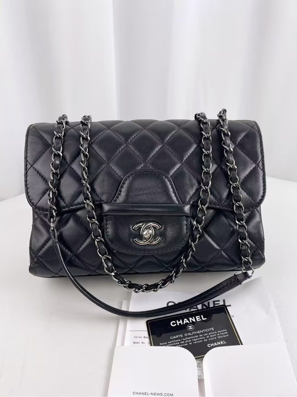 CHANEL Classic Double Flap Bag Quilted Lambskin Leather Medium