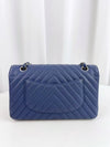 CHANEL Classic Double Flap Bag Quilted Caviar Medium
