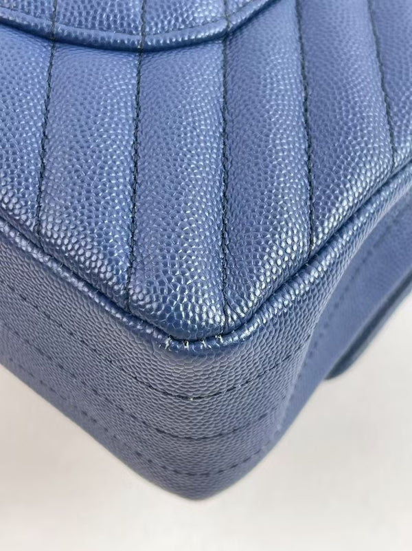 CHANEL Classic Double Flap Bag Quilted Caviar Medium