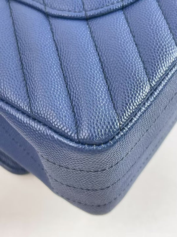 CHANEL Classic Double Flap Bag Quilted Caviar Medium