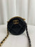 CHANEL 19 Round Clutch with Chain Quilted Leather