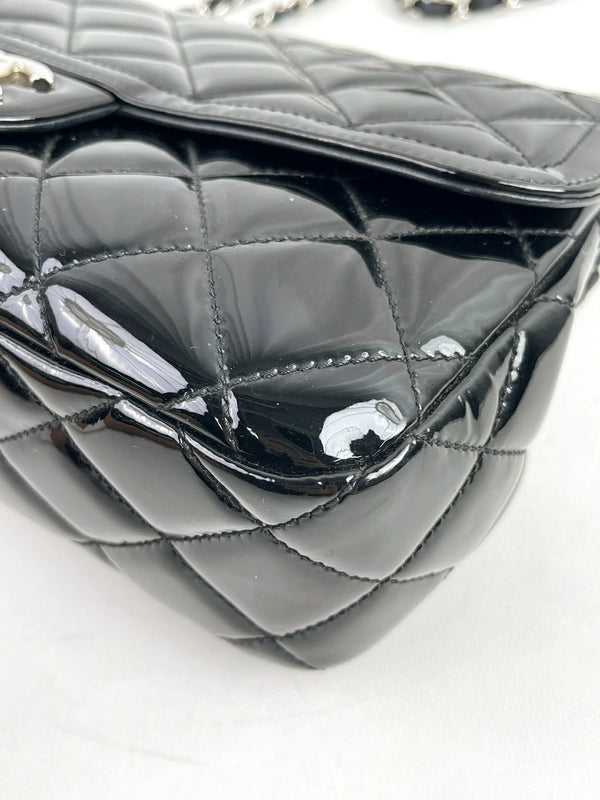 Coco Shine Flap Bag Quilted Patent Medium