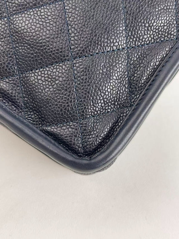CHANEL Classic Double Flap Bag Quilted Caviar Medium