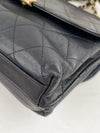 CHANEL Classic Flap Reversible Black Grained Lambskin Leather Medium