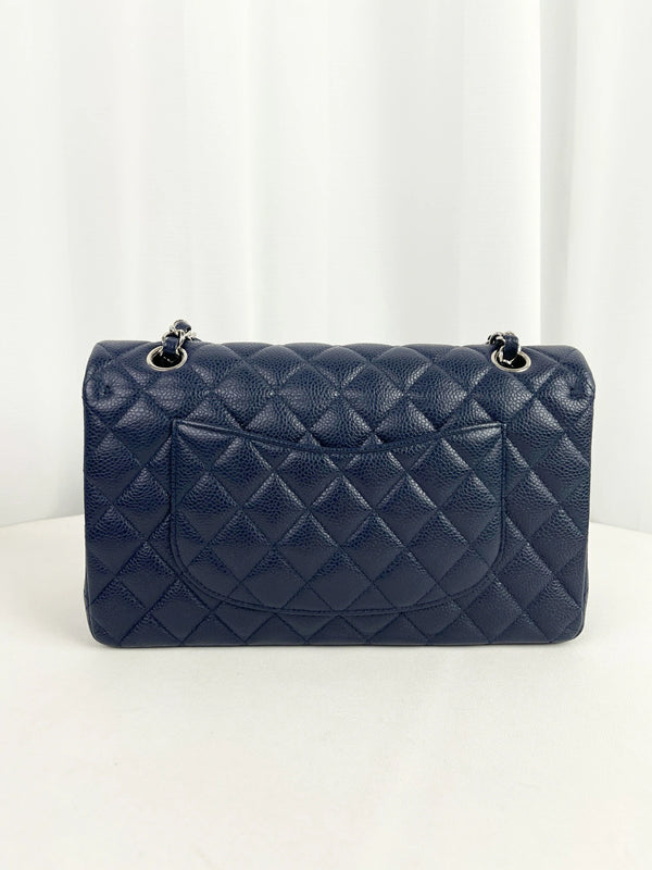 Classic Double Flap Bag Quilted Caviar Medium