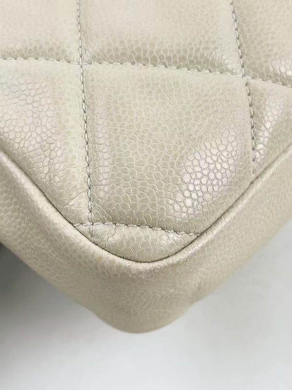 CHANEL Classic Single Flap Bag Quilted Caviar Medium