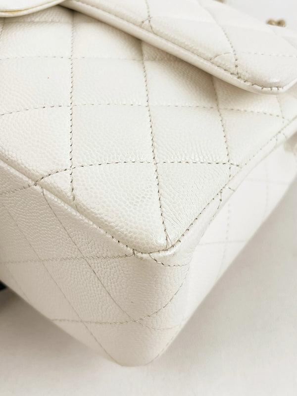 Classic Double Flap Bag Quilted Caviar Small
