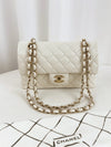 Classic Double Flap Bag Quilted Caviar Small