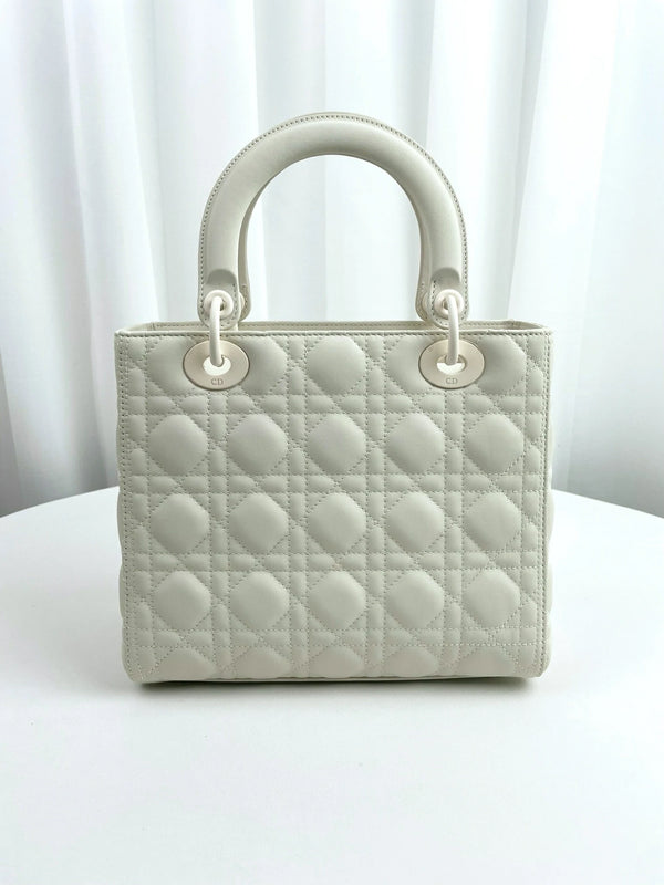 Ultra Matte Lady Dior Bag Cannage Quilt Calfskin Medium