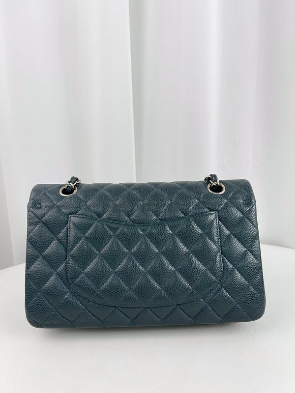 Chanel Classic Double Flap Bag Quilted Iridescent Caviar