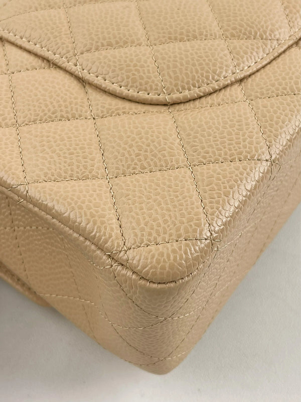 Vintage Classic Double Flap Bag Quilted Caviar Medium