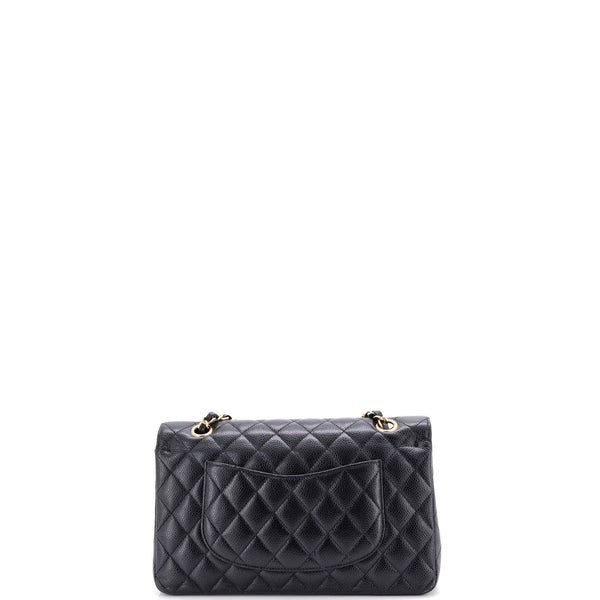 Classic Double Flap Bag Quilted Caviar Medium