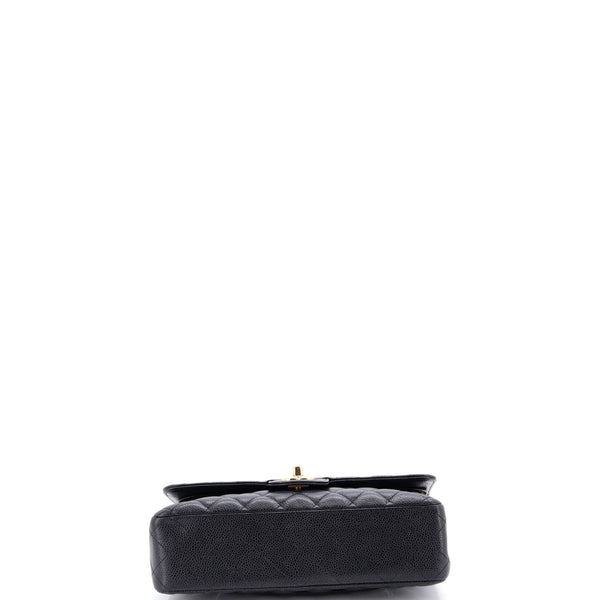 Classic Double Flap Bag Quilted Caviar Medium