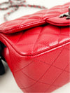 Square Classic Single Flap Bag Quilted Caviar Mini