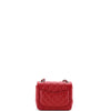 Square Classic Single Flap Bag Quilted Caviar Mini