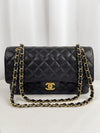 CHANEL Classic Double Flap Bag Quilted Caviar Medium