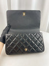 Gold Bar Full Flap Bag Quilted Aged Calfskin Medium