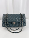 Chanel Classic Double Flap Bag Quilted Iridescent Caviar