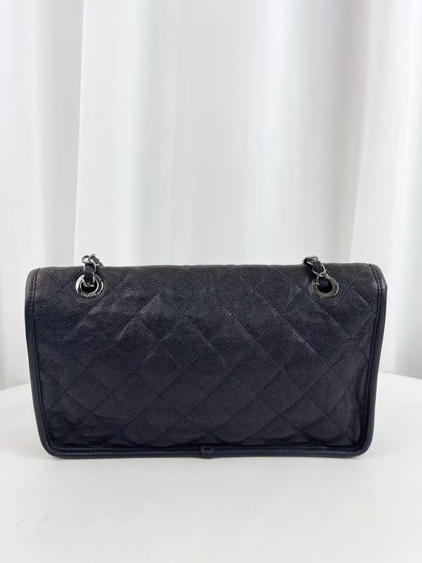 CHANEL Classic Double Flap Bag Quilted Caviar Medium