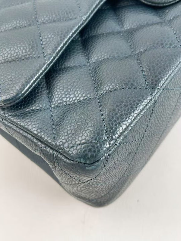 CHANEL Classic Double Flap Bag Quilted Caviar Medium