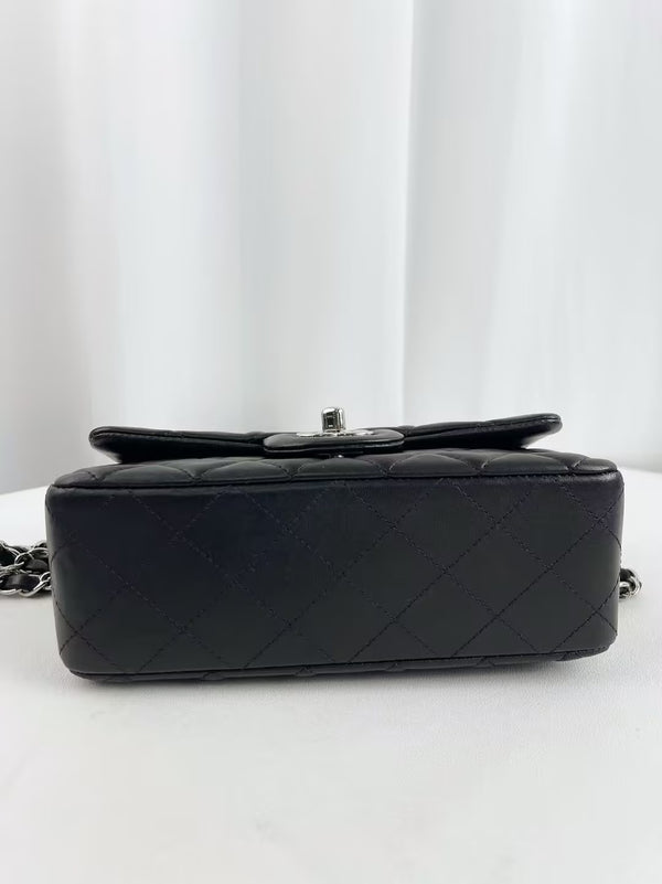 CHANEL Classic Single Flap Bag Quilted Lambskin Mini