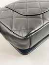 Gold Bar Full Flap Bag Quilted Aged Calfskin Medium
