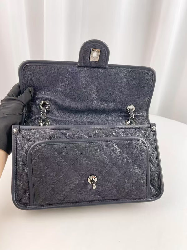 CHANEL Classic Double Flap Bag Quilted Caviar Medium