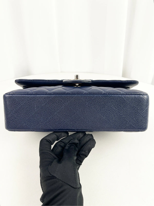 Classic Double Flap Bag Quilted Caviar Medium