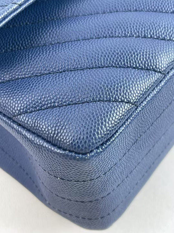 CHANEL Classic Double Flap Bag Quilted Caviar Medium
