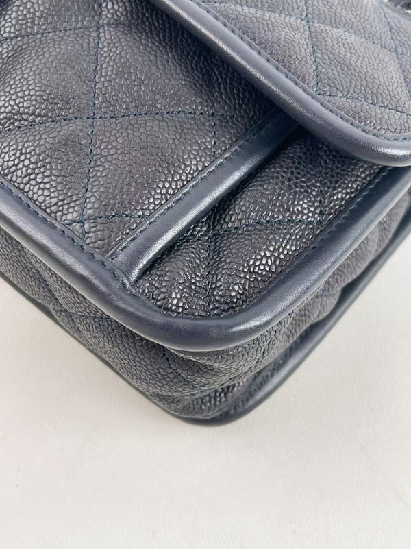 CHANEL Classic Double Flap Bag Quilted Caviar Medium