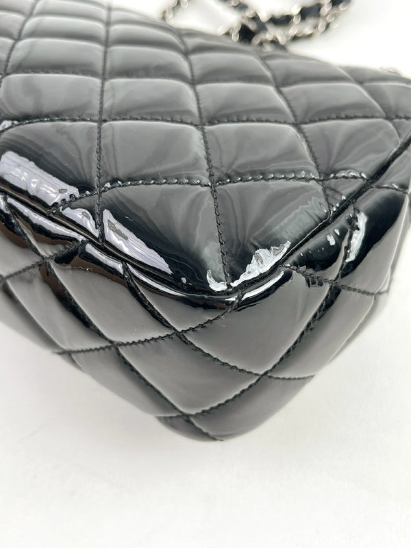 Coco Shine Flap Bag Quilted Patent Medium
