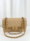 Vintage Classic Double Flap Bag Quilted Caviar Medium
