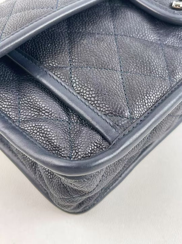 CHANEL Classic Double Flap Bag Quilted Caviar Medium
