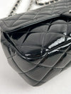 Coco Shine Flap Bag Quilted Patent Medium