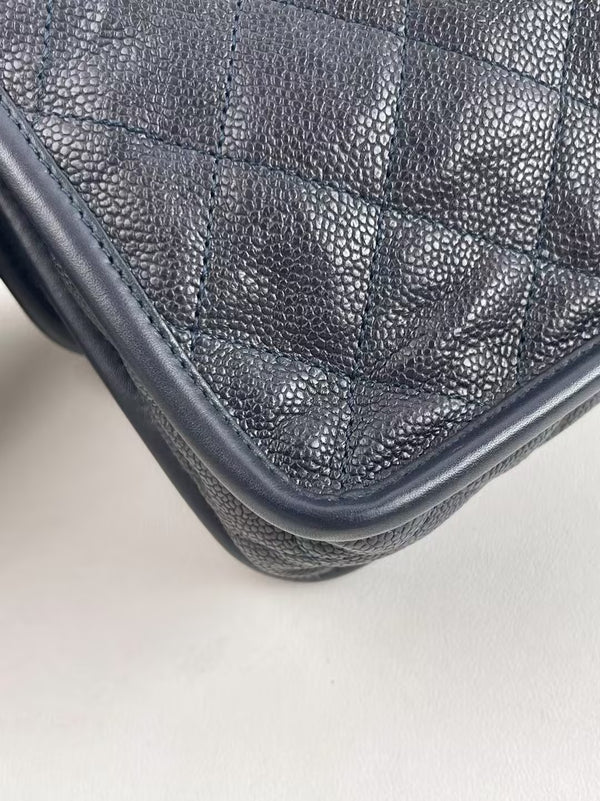 CHANEL Classic Double Flap Bag Quilted Caviar Medium
