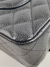 CHANEL Classic Double Flap Bag Quilted Caviar Medium