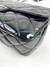 Coco Shine Flap Bag Quilted Patent Medium